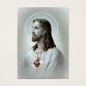 聖ハートイエスカトリック葬儀祈りの言葉カード (正面)