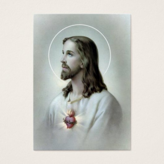 聖ハートイエスカトリック葬儀祈りの言葉カード (正面)