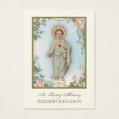 聖ハートイエスフローラ葬儀祈りの言葉カード (正面)