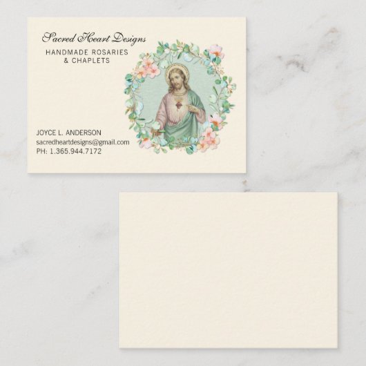 聖ハートイエスユーカリプトゥス宗教事業 名刺 (正面/裏面)