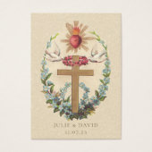 聖ハートイエス結婚カソリック祈りの言葉カード (正面)