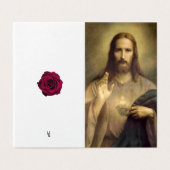 聖ハートカトリック弔問サンキューカード (外部フラット)