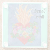 聖ハートガラスコアスターカラフルオリジナルアート ガラスコースター (裏面)