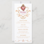 聖ハートバロック結婚のディナーメニュー (正面)