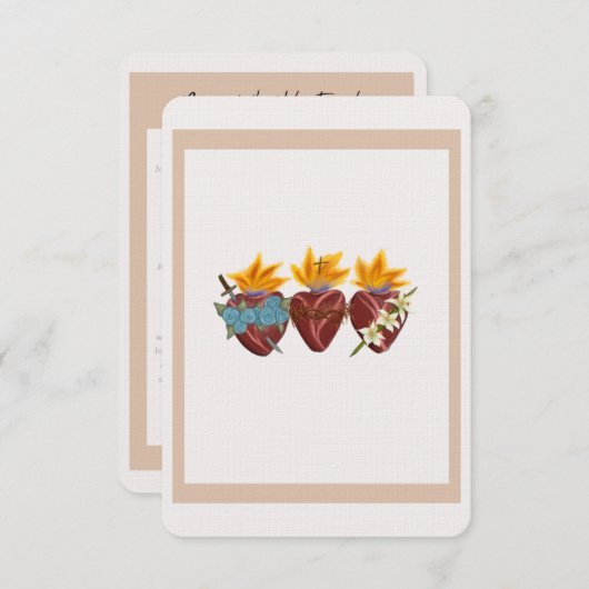 聖ハート祈りの言葉カード サンキューカード (正面/裏面)