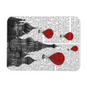 聖バジル大聖堂と赤い熱気球 マグネット (横)