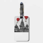 聖バジル大聖堂と赤い熱気球 ラゲッジタグ (裏面縦)