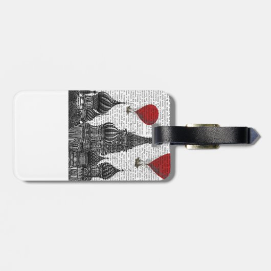 聖バジル大聖堂と赤い熱気球 ラゲッジタグ (裏面横)