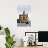 聖バジル大聖堂。レッドスクエアモスクワロシア ポスター (ホームオフィス)