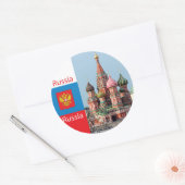 聖バジル大聖堂。ロシア ラウンドシール (封筒)