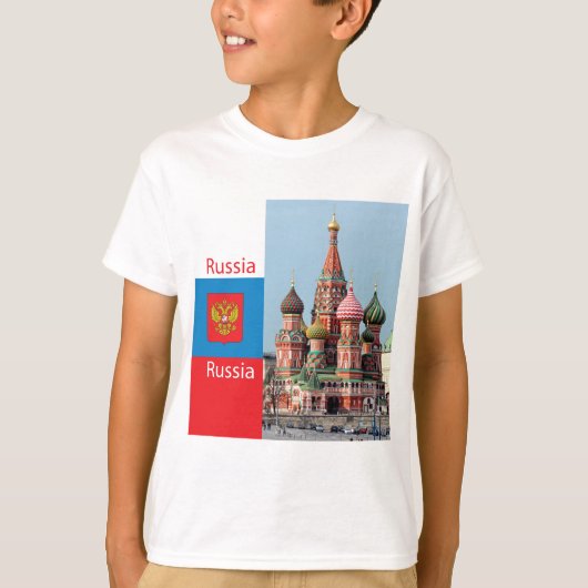 聖バジル大聖堂。ロシア Tシャツ (正面)