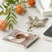 聖バプテスマエレガントシッモダンクハートベビー写真 キーホルダー (側面)