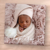 聖バプテスマエレガントシッモダンクハートベビー写真 マグネット