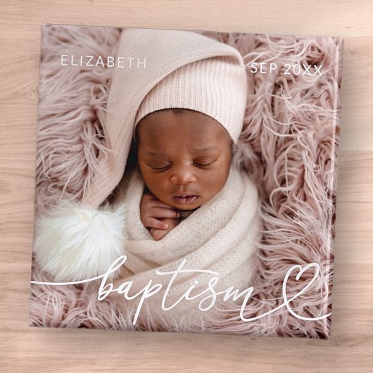 聖バプテスマエレガントシッモダンクハートベビー写真 マグネット