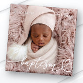 聖バプテスマエレガントシッモダンクハートベビー写真 マグネット