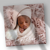 聖バプテスマエレガントシッモダンクハートベビー写真 マグネット