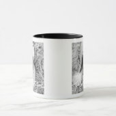 聖バプテスマモダンシッエレガントクハートベビー写真 マグカップ (中央)