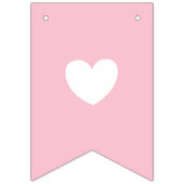 聖バプテスムピンクとグレーベビーガールお祝い バンティングフラッグ (第1の旗)