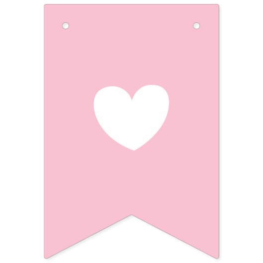 聖バプテスムピンクとグレーベビーガールお祝い バンティングフラッグ (第1の旗)