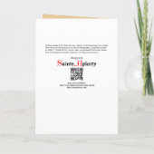 聖バラとキリストの子(M 023)挨拶空白の カード (裏面)