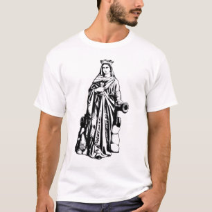 聖バルバラ大殉教者 神聖なグラフィックアート Tシャツ