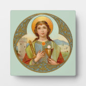 聖バルバラ (BK 001) 5.25"x5.25" 角形 フォトプラーク (正面)