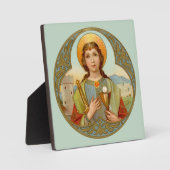 聖バルバラ (BK 001) 5.25"x5.25" 角形 フォトプラーク (正面)