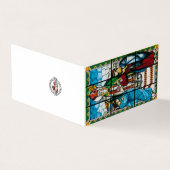 聖バレンタインのステンドグラス祈りの言葉 名刺 (外部)