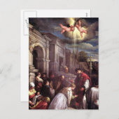 聖バレンタインのバプテスマを施す聖ルチラハガキ シーズンポストカード (正面/裏面)