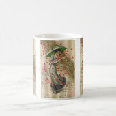 聖バレンタインへの祈り、ビクトリア時代のレディ コーヒーマグカップ (中央)