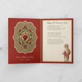 聖バレンタインデー宗教イエス祈りの言葉 カード (内部)