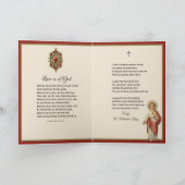 聖バレンタインデー宗教的イエス祈りの言葉カード カード (内部)