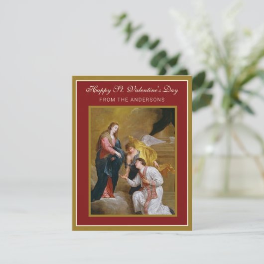 聖バレンタインデー宗教詩祈りの言葉カード カード (スタンド正面)