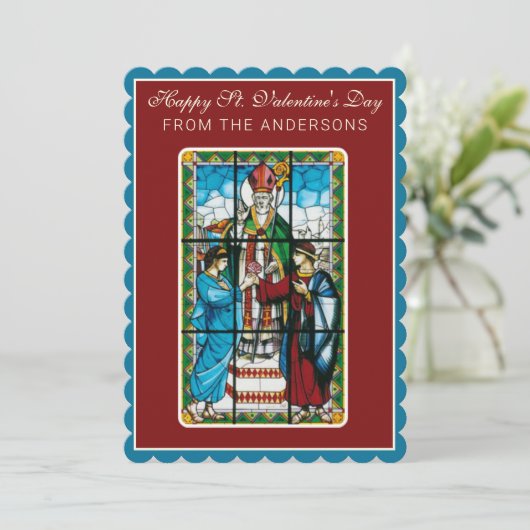 聖バレンタインデー宗教詩祈りの言葉  カード (スタンド正面)