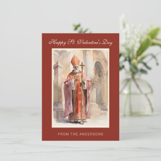 聖バレンタインデー宗教詩祈りの言葉 カード (スタンド正面)