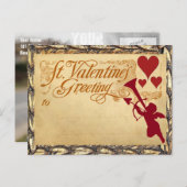 聖バレンタインデー挨拶カスタム シーズンポストカード (正面/裏面)