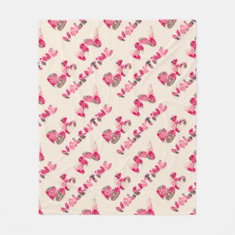 聖バレンタインデー。 フリースブランケット
