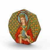 聖バーバラ (JP 01) 八角形のペーパーウェイト フォトブロック (右)