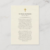 聖パイシオスのアトナイト正統祈りの言葉カード プレイスカード (裏面)