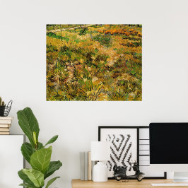 聖パウル病院の庭の草原(Vincent van Gogh) ポスター