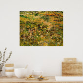 聖パウル病院の庭の草原（Vincent van Gogh） ポスター (キッチン)
