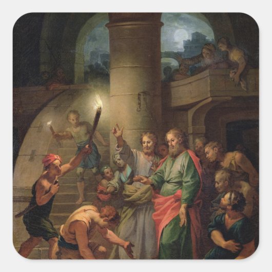 聖パウロと聖バルナバの救出 スクエアシール (正面)