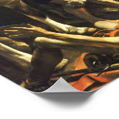 聖パウロのダマスカスへのカラヴァッジョ変換法 ポスター (角)