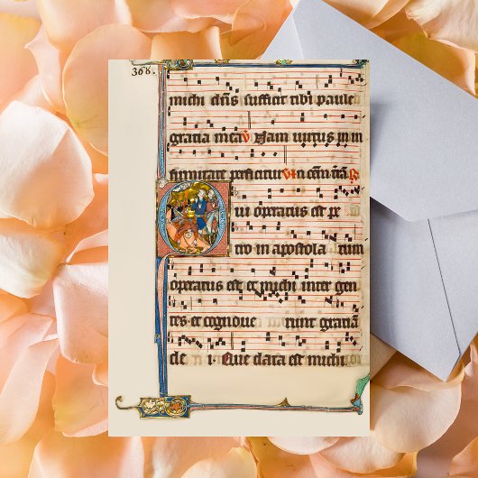 聖パウロ中世写本の回心 ポストカード