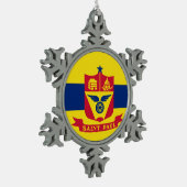 聖パウロ国旗、ミネソタ・スノーフレーク・プーターキリスト スノーフレークピューターオーナメント (左)