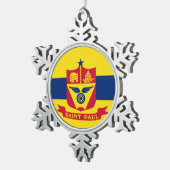 聖パウロ国旗、ミネソタ・スノーフレーク・プーターキリスト スノーフレークピューターオーナメント (右)