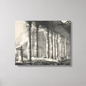 聖パウロ大聖堂ローマ1823年火災 キャンバスプリント (正面)