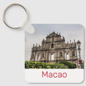 聖パウロ教会のマカオ廃墟中国土産 キーホルダー (正面)