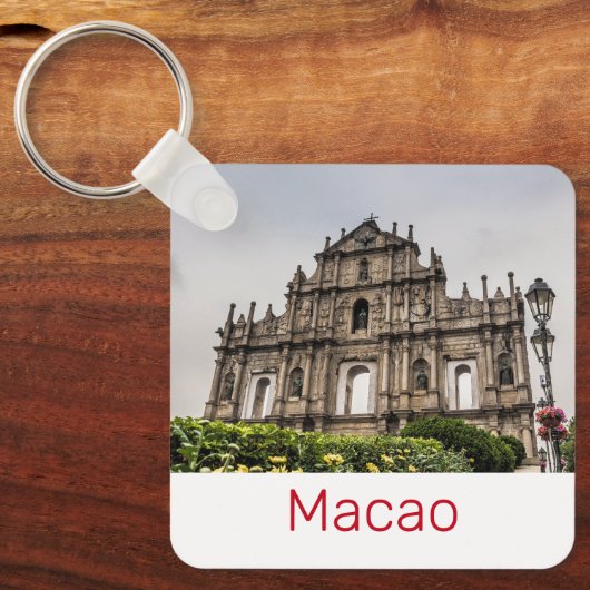 聖パウロ教会のマカオ廃墟中国土産 キーホルダー (正面)