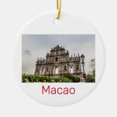 聖パウロ教会のマカオ廃墟中国土産 セラミックオーナメント (正面)